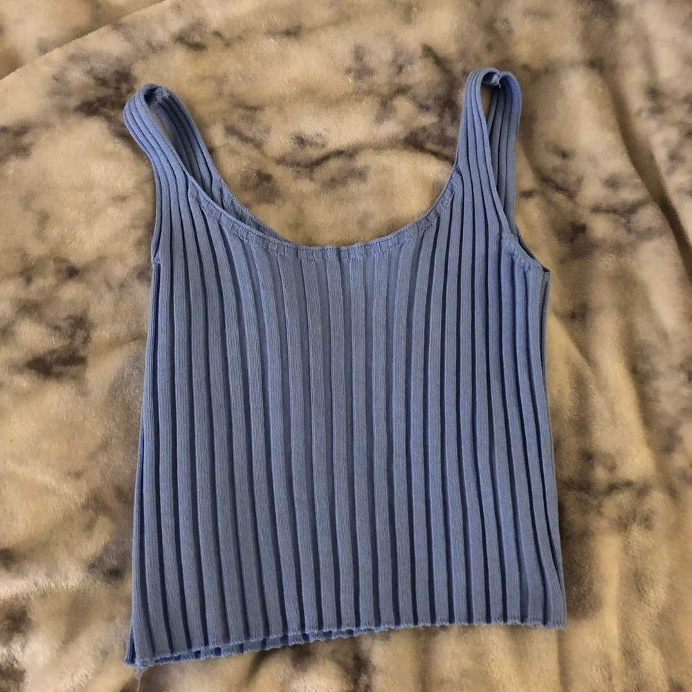 Small blue crop top